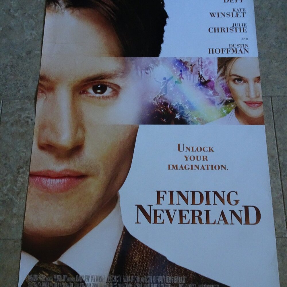 FINDING NEVERLAND - MOVIE POSTER WITH JOHNNY DEPP, KATE WINSLET & DUSTIN HOFFMAN